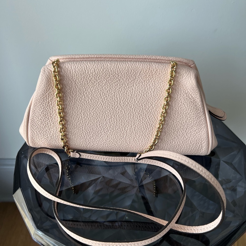 NWOT Ferragamo Gancini Leather Clutch Bag w/ Strap - Picture 10 of 16